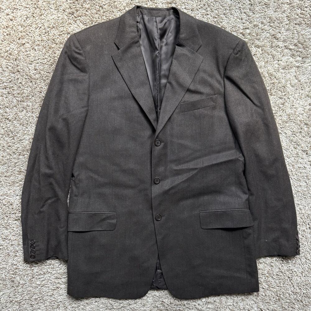 Vintage Valentino Roma Brown Wool Suit Jacket 3 Button Men’s Size IT 54L / US 44